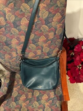 kate spade Teal Leather Crossbody Bag with Adjustable Strap